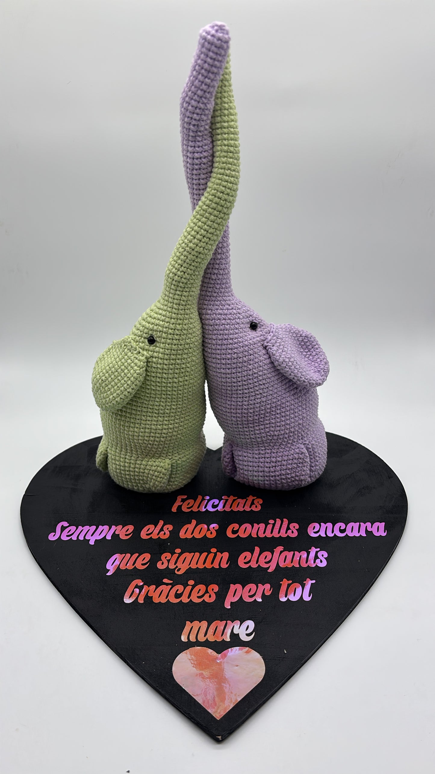 Duo de Elefantes a crochet